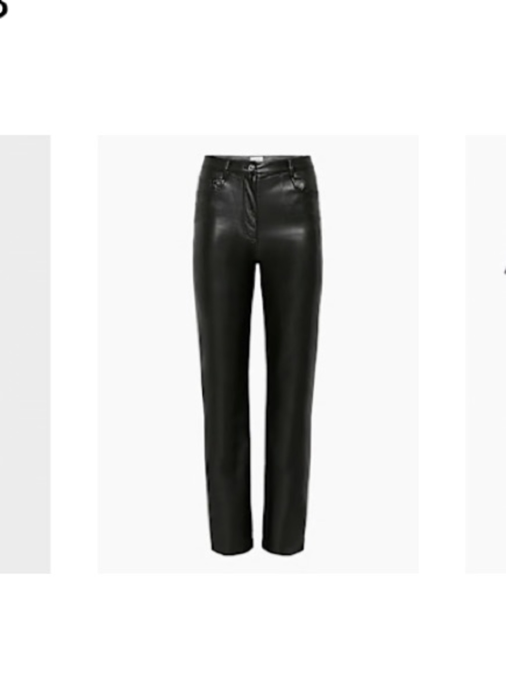Aritzia The Melina Pant, Black Faux Leather Straight-Leg Pants